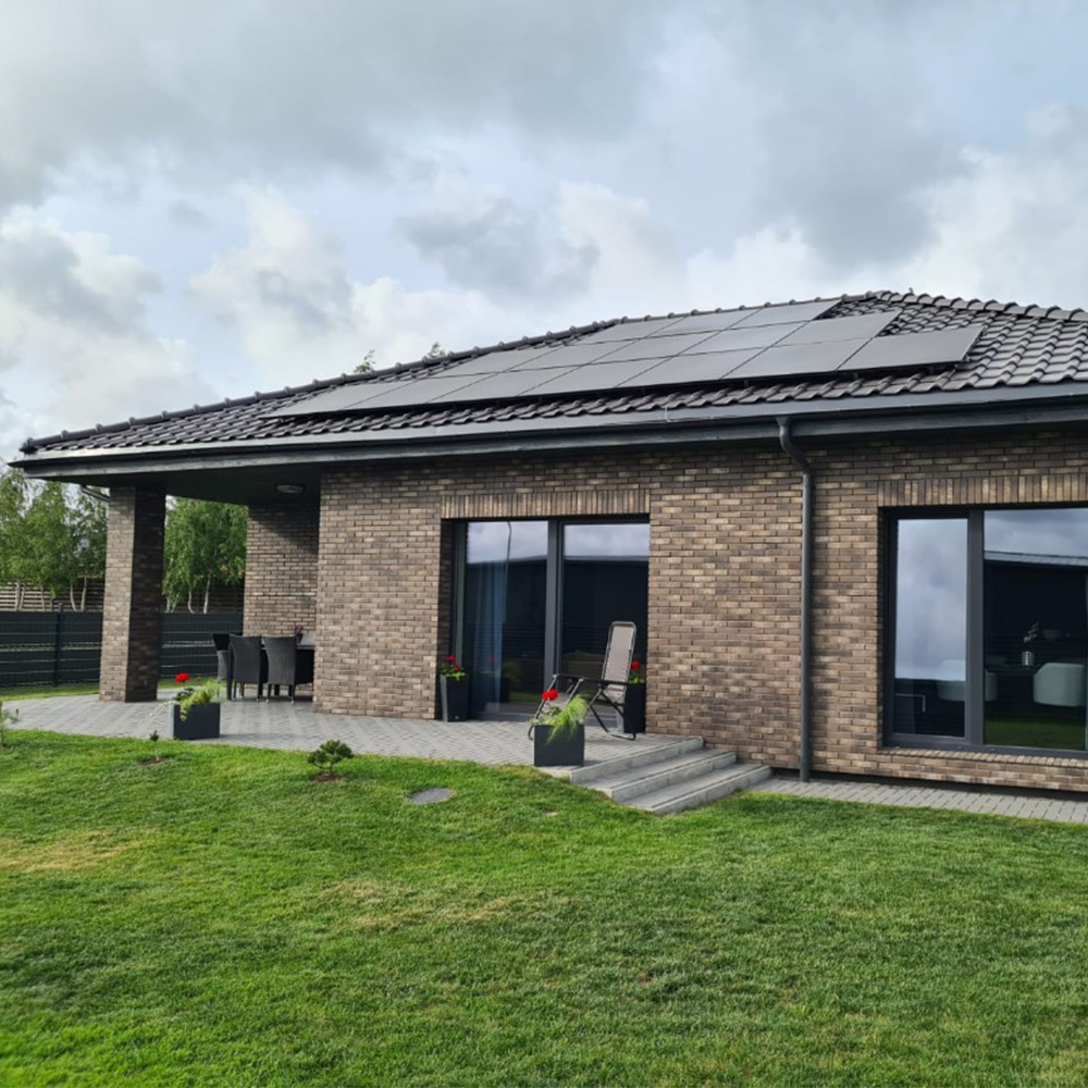 Bluesun Solar Panel on top of a house